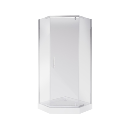 Душевой уголок Niagara Eco _0091422D 90х90 стекло прозрачное профиль хром с поддоном - фото 2